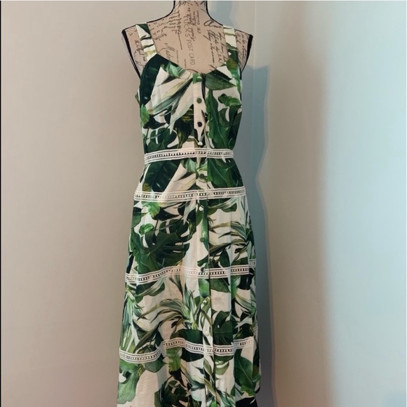 Gianni Bini Monica Palm Print Dress - Picture 5 of 10